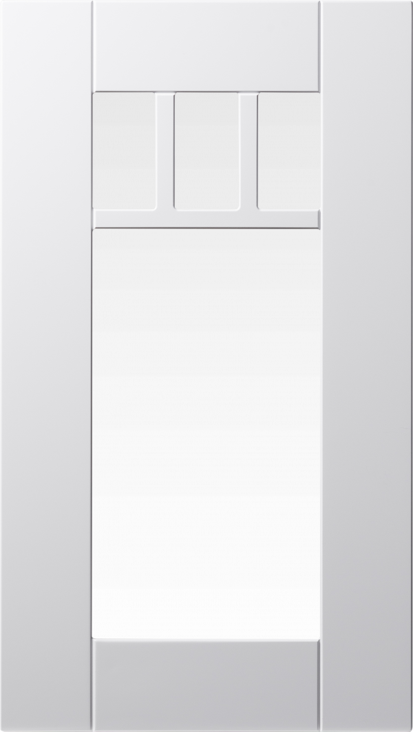 Hav-front, hvit, vitrine med sprosse, Nordanro Flex