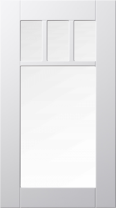 Koster-front, hvit, vitrine med rett sprosse, Nordanro Flex
