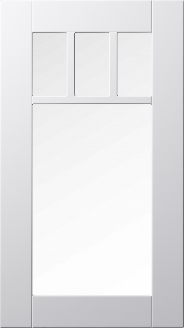 Koster-front, hvit, vitrine med rett sprosse, Nordanro Flex