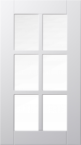 Koster-front, hvit, vitrine med sprosse, Nordanro Flex