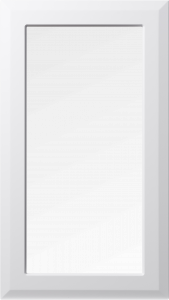 Sirius-front, hvit med vitrine, Nordanro Flex