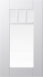 Vik-front, hvit, vitrine med sprosse, Nordanro Flex
