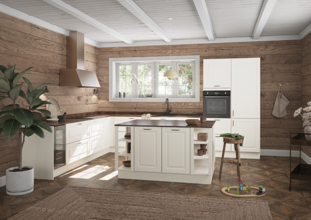 Classic, ett kök med vita köksluckor, Nordanro Premium