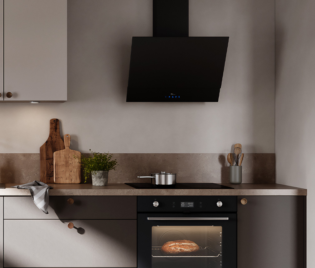 Modernt kök i färgerna sand